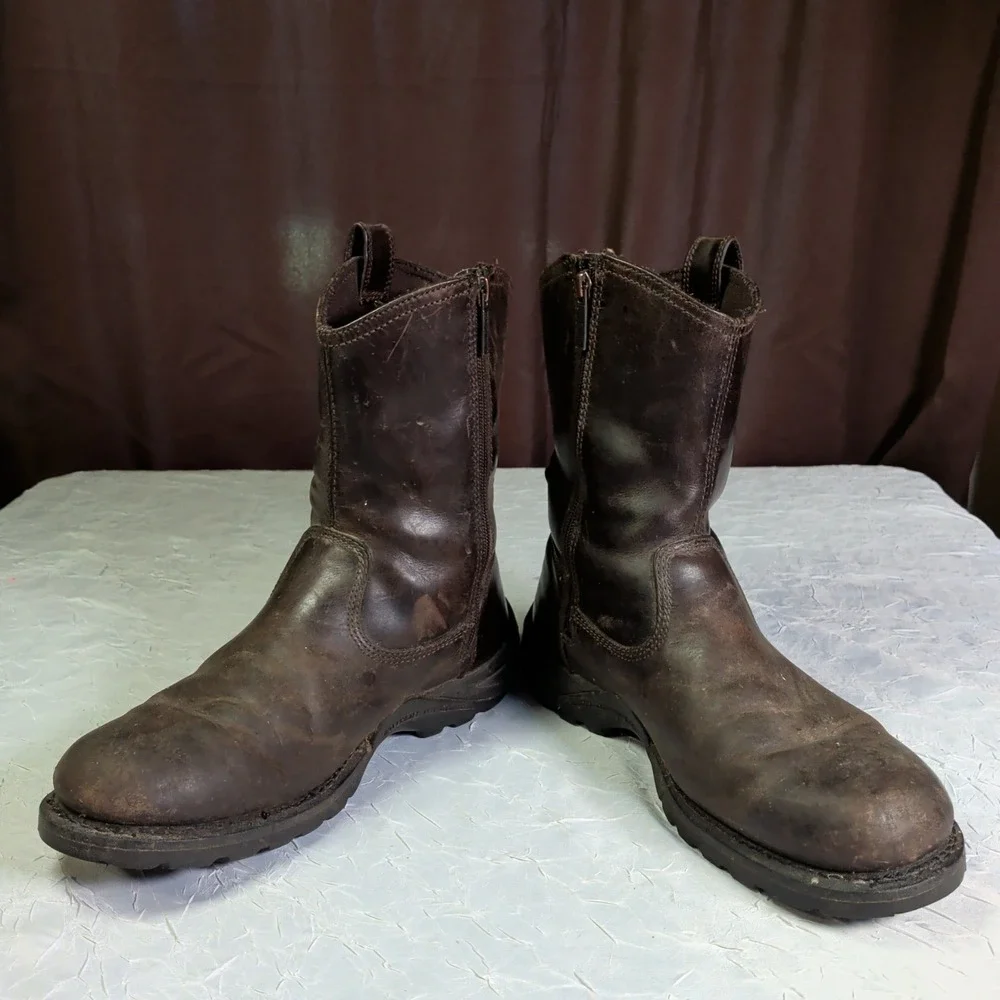 Harley-Davidson Boots Mens Size 9.5 Brown Leather Biker Riding Motorcycle 95257